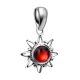Silver Pendant With Cherry Amber The Helios, image , picture 4