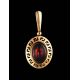 Gold-Plated Pendant With Cherry Amber The Ellas, image , picture 2