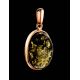 Oval Amber Pendant In Gold-Plated Silver The Goji, image , picture 2