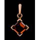 Gold-Plated Pendant With Cognac Amber The Artemis, image , picture 2