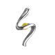 Wavy Amber Pendant In Sterling Silver The Leia, image , picture 3