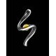 Wavy Amber Pendant In Sterling Silver The Leia, image , picture 2
