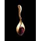 Gold-Plated Pendant With Cherry Amber The Peony, image , picture 2