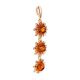 Amber Dangle Pendant In Gold-Plated Silver The Aster, image , picture 4