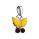 Multicolor Amber Butterfly Pendant The April, image , picture 3