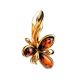 Gold-Plated Pendant With Cognac Amber The Verbena, image , picture 4