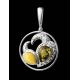 Fabulous Amber Pendant In Sterling Silver The Eagles Collection​, image , picture 3