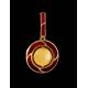 Amber And Red Enamel Pendant In Gold-Plated Silver The Empire, image , picture 2