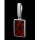 Square Amber Pendant In Sterling Silver The London, image , picture 4
