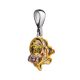 Gold-Plated Pendant With Amber And Crystals The Beatrice, image , picture 3
