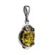 Classy Green Amber Pendant In Sterling Silver The Lyon, image , picture 3