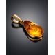 Gold Plated Teardrop Pendant With Lemon Amber The Pulse, image , picture 2