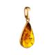 Gold Plated Teardrop Pendant With Lemon Amber The Pulse, image , picture 4