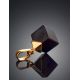 Geometric Amber Pendant In Gold-Plated Silver The Sugar, image , picture 2