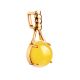 Classy Honey Amber Pendant In Gold Plated Silver The Shanghai, image , picture 4