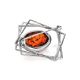Geometric Gold Plated Brooch With Amber Centerpiece, image , picture 3
