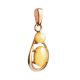 Stylish Honey Amber Pendant In Gold-Plated Silver The Prussia, image , picture 5