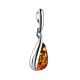 Delicate Teardrop Silver Pendant With Cognac Amber The Gioconda, image , picture 3