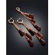 Elongated Amber Pendant In Gold-Plated Silver The Casablanca, image , picture 4