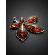 Wonderful Cognac Amber Pendant In Sterling Silver The Chestnut, image , picture 2