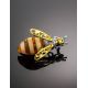 Gold Plated Amber Brooch The Bee, image , picture 2