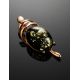 Green Amber Pendant In Gold-Plated Silver The Sigma, image , picture 2