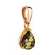 Teardrop Gold Plated Pendant With Amber The Twinkle, image , picture 3