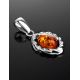 Classy Silver Pendant With Cognac Amber The Florence, image , picture 2
