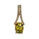 Amber Pendant In Gold-Plated Silver With Crystals The Raphael, image , picture 3