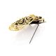 Fabulous Gold Plated Brooch With Multicolor Amber The Cicade, image , picture 6
