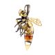 Bright Designer Amber Pendant In Gold-Plated Silver The Bee, image , picture 4