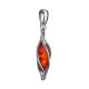 Silver Twisted Pendant With Cherry Amber Centerpiece The Algeria, image , picture 3