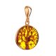 Amber Pendant In Gold-Plated Silver The Tree Of Life, image , picture 4