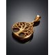 Traditional Amber Pendant in Gold-Plated Silver The Tree Of Life, image , picture 2