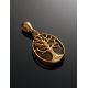 Traditional Amber Pendant in Gold-Plated Silver The Tree Of Life Amber, image , picture 2