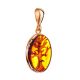 Traditional Amber Pendant in Gold-Plated Silver The Tree Of Life, image , picture 3