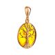 Traditional Amber Pendant in Gold-Plated Silver The Tree Of Life Amber, image , picture 3