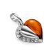 Sterling Silver Heart Pendant With Amber And Crystals The Declaration, image , picture 3