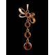 Gold-Plated Dangle Pendant With Cognac Amber The Caprice, image , picture 2