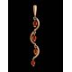Gold-Plated Dangle Pendant With Cherry Amber The Siesta, image , picture 2