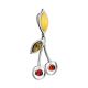 Delicious​ Multicolor Amber Cherry Pendant In Sterling Silver The Confiture, image , picture 4