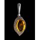 Amber Pendant In Sterling Silver With Champagne Crystals The Raphael, image , picture 2