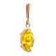 Gold-Plated Pendant With Lemon Amber The Vivaldi, image , picture 3