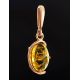 Gold-Plated Pendant With Lemon Amber The Vivaldi, image , picture 2