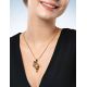 Bright Designer Amber Pendant In Gold-Plated Silver The Bee, image , picture 3