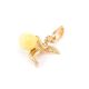 Gold-Plated Pendant With Honey Amber The Angel, image , picture 3