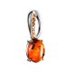 Amber Pendant In Sterling Silver With Champagne Crystals The Raphael, image , picture 3