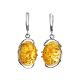 Drop Amber Earrings In Sterling Silver The Vivaldi, image 