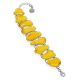Bright Silver Link Bracelet With Honey Amber The Trinidad, image 
