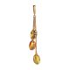 Dangle Amber Pendant In Gold-Plated Silver The Casablanca, image 